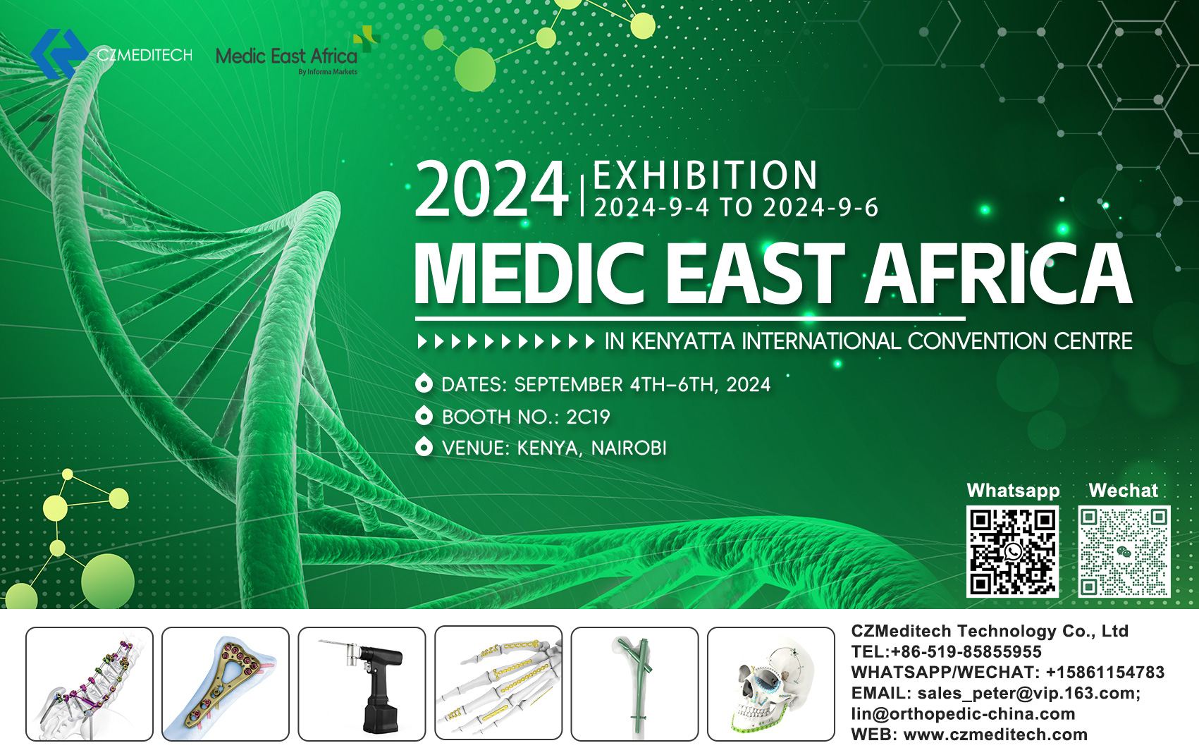 Discover CZMEDITECH's Innovations at the 2024 Medic East Africa Exhibition!
