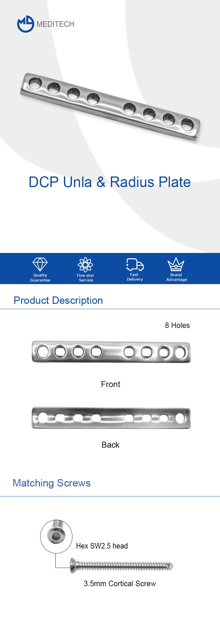DCP Ulna & Radius Plate Manufacturer - CZMEDITECH