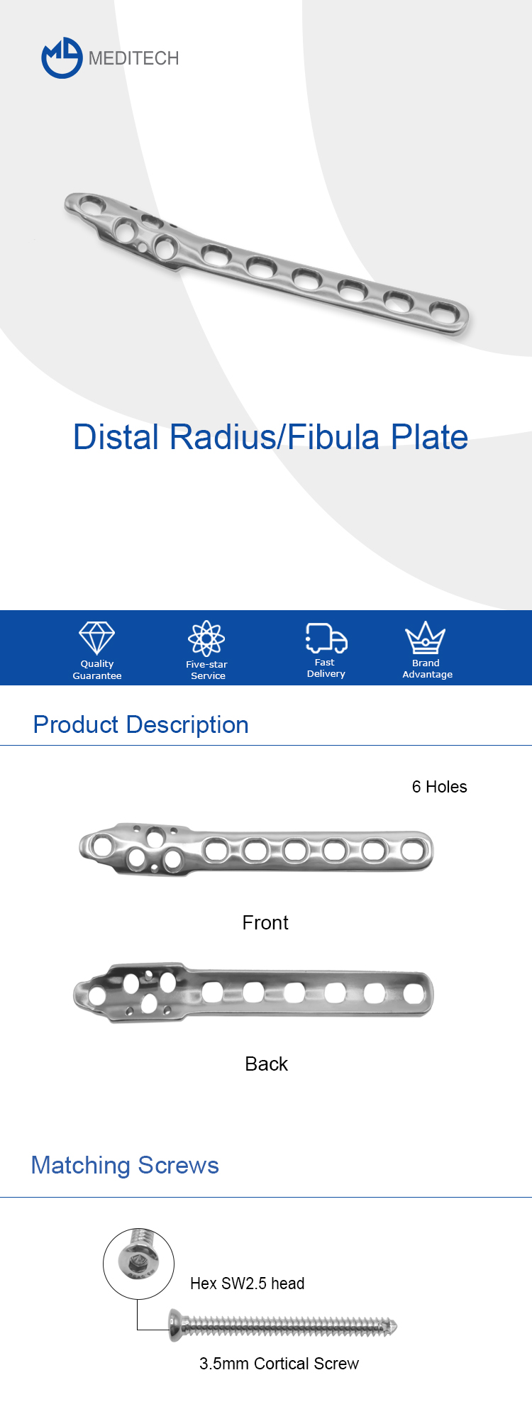 Distal Radius/Fibula Plate