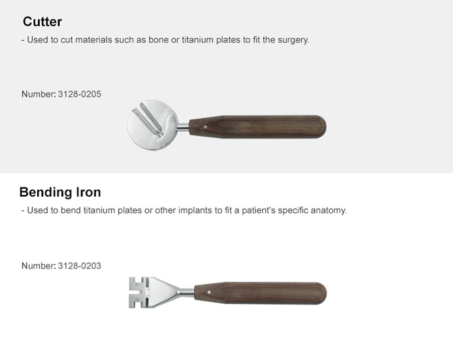 Strumenti di piastre maxillofacial set