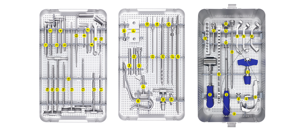 Upper tibial fixation instrument tray
