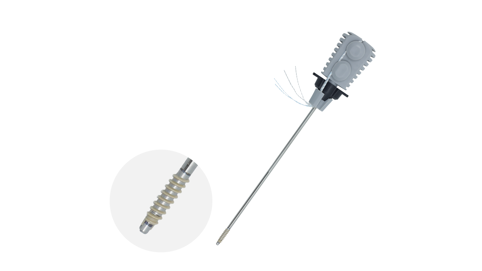 HollowFix PEEK Anchor — S102.206 — 4.5x19.5mm, 1/2#*950mm BL/W,1/2#*950mm