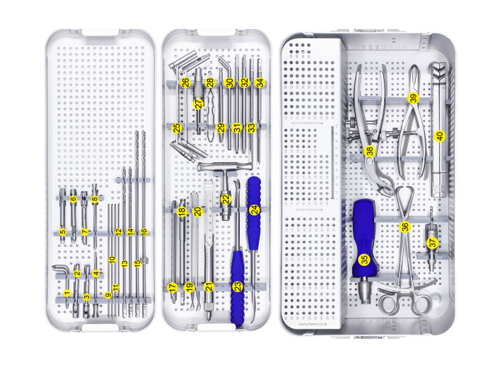 Humeral plating instrument set