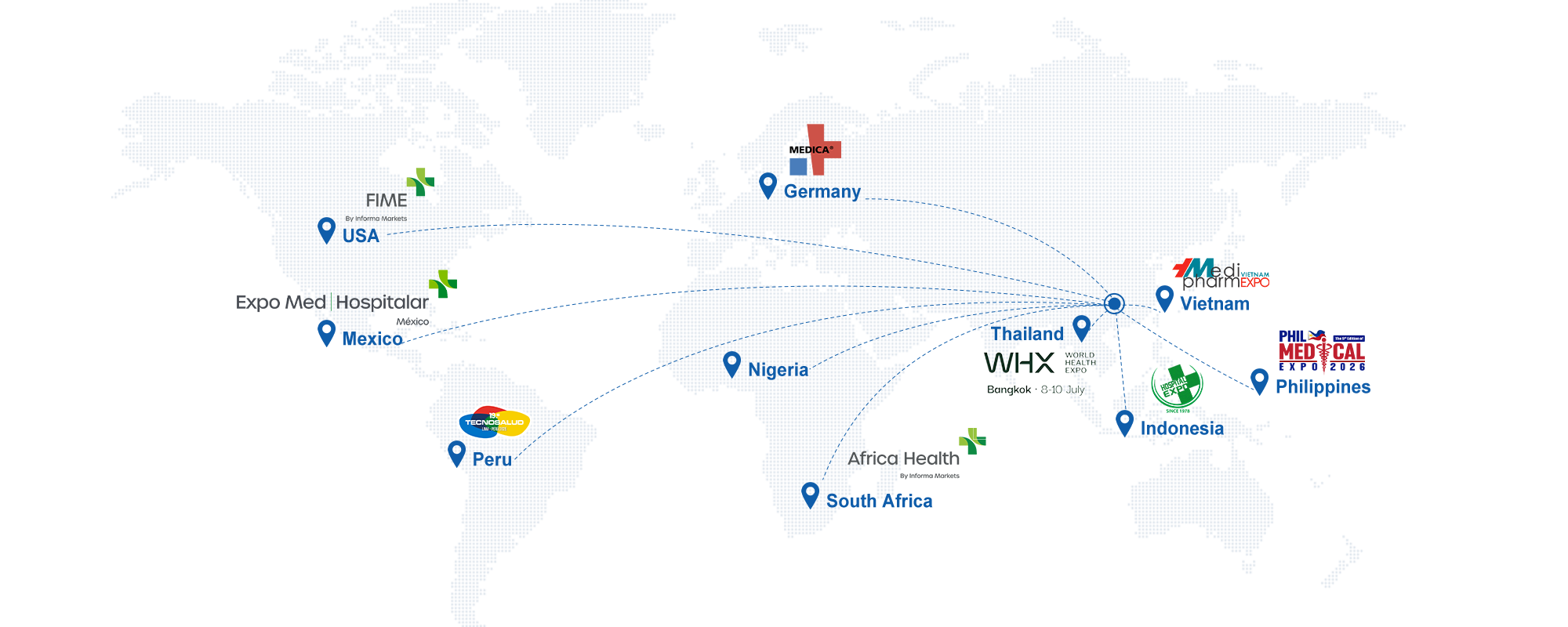 Global presence map for CZMEDITECH